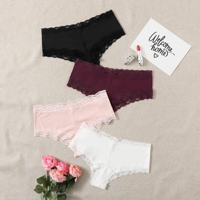 

4pack Floral Lace Panty Set, Multicolor