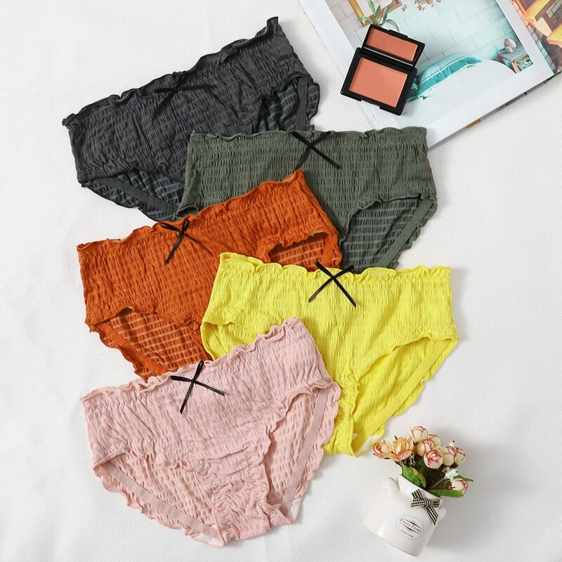 

5pack Bow Decor Smocked Panty Set, Multicolor