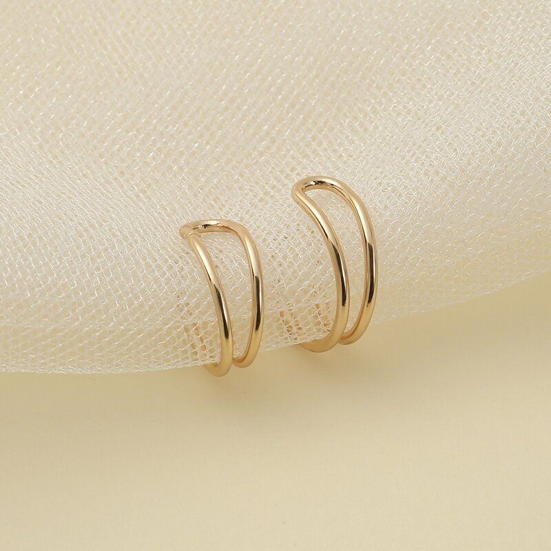 

2pcs Split Ear Cuff, Gold