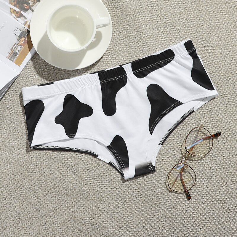 

Cow Print Panty, Black and white
