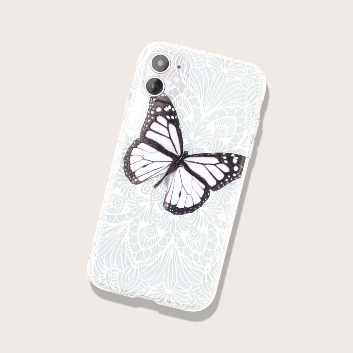 

Butterfly iPhone Case, White
