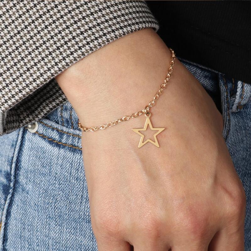 

Star Charm Bracelet, Gold