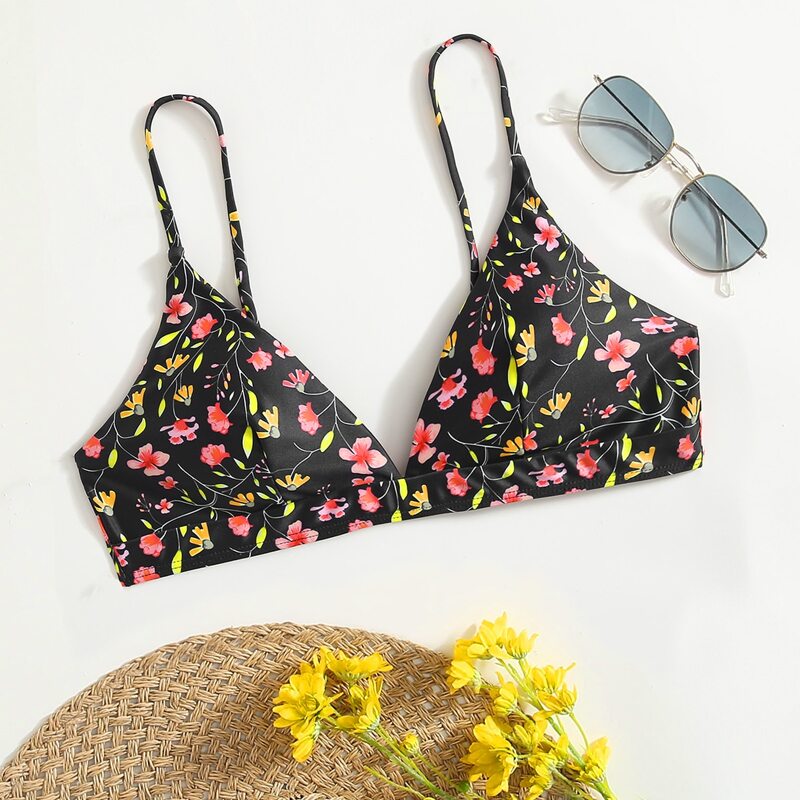 

Ditsy Floral Triangle Bikini Top, Multicolor