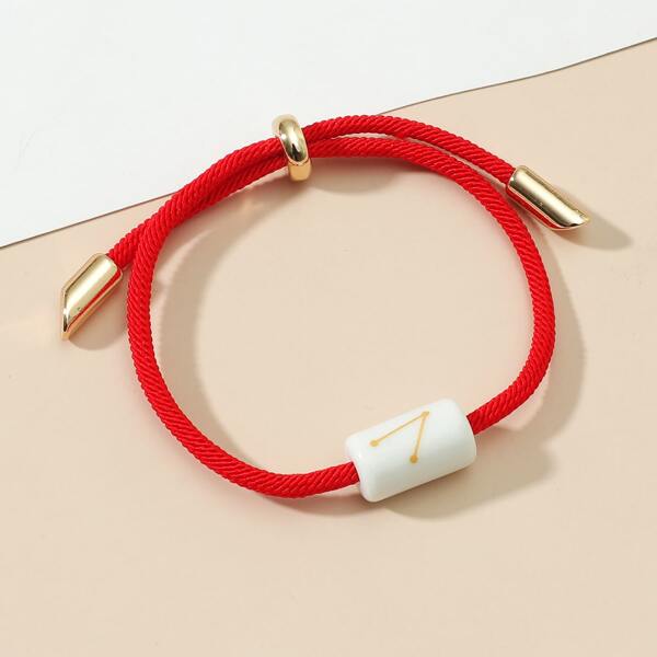 

Constellation Symbol Decor Bracelet, Red