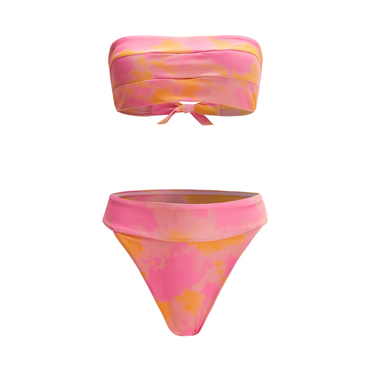 

Tie Dye High Waist Bikini Swimsuit, Multicolor
