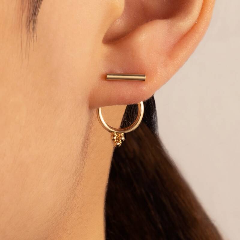 

Minimalist Hoop Ear Jacket, Gold