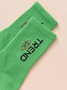 5雙小童字母圖案襪子 - 彩色 - 查看 4