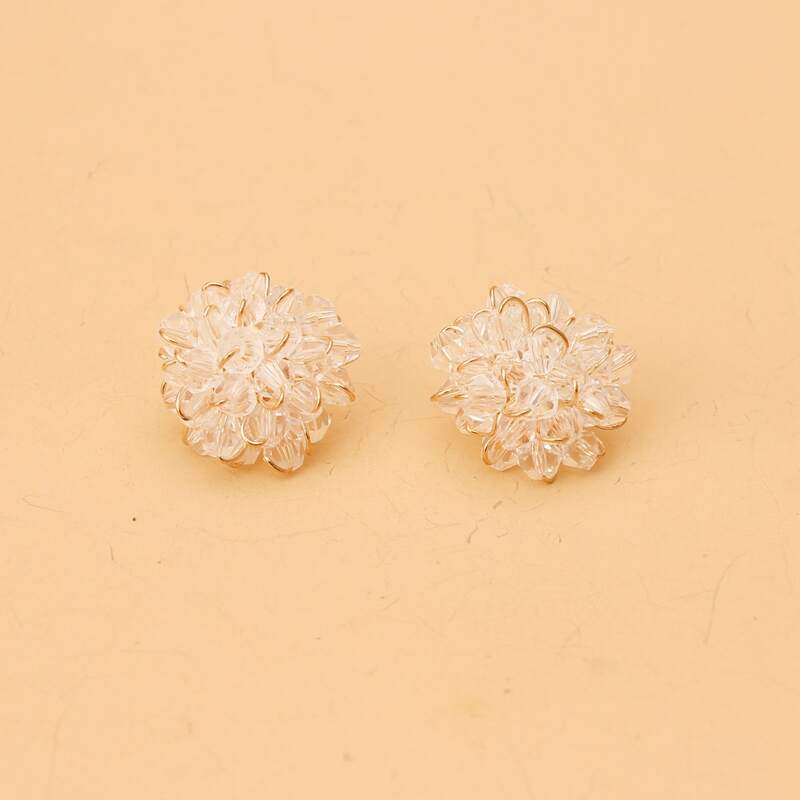 

Crystal Floral Stud Earrings, Clear