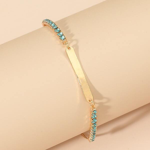 

Girls Zircon Decor Bracelet, Gold