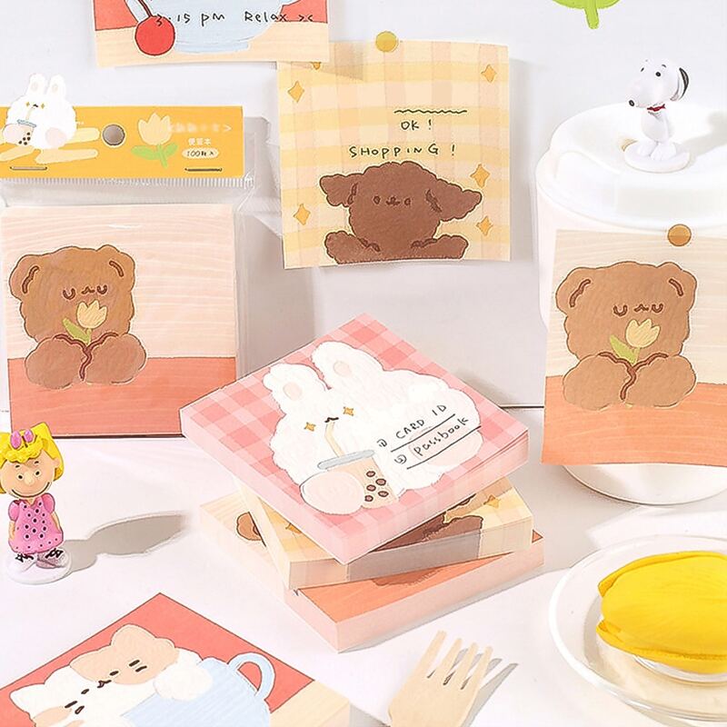 

1pack Cartoon Graphic Random Memo Pad, Multicolor