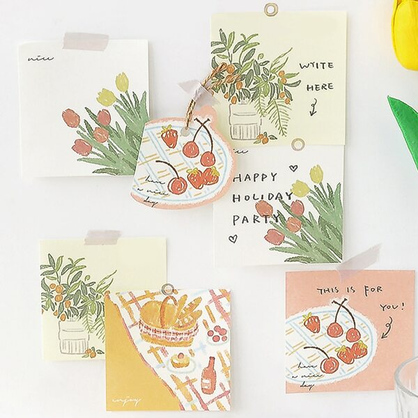 

1pack Mixed Pattern Random Memo Pad, Multicolor