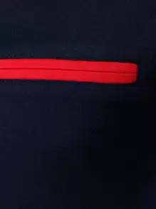 Manfinity Homme 男士拼接滾邊polo襯衫 - 藏蓝色 - 查看 3