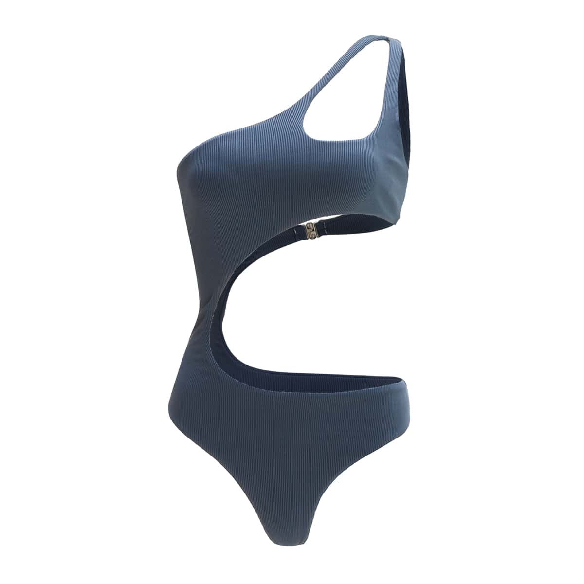 

Cut-out One Shoulder One Piece Swimsuit, Dusty blue
