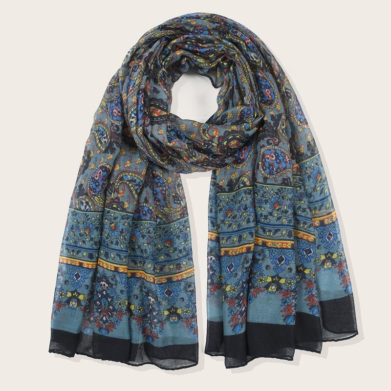 

Paisley Print Scarf, Multicolor