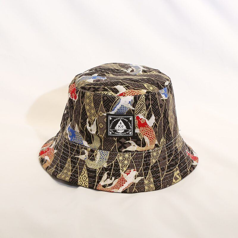 

Koi Pattern Bucket Hat, Multicolor