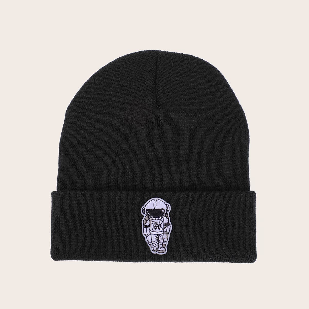 

Astronaut Label Beanie, Black
