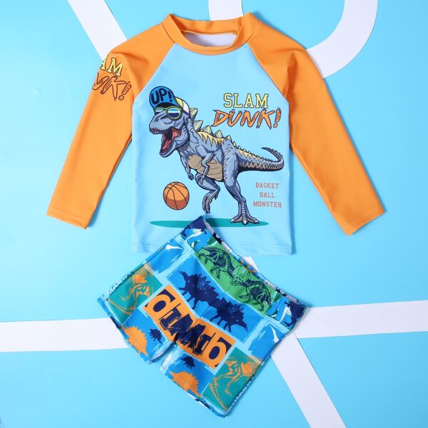 

Toddler Boys Dinosaur Print Swimsuit, Multicolor