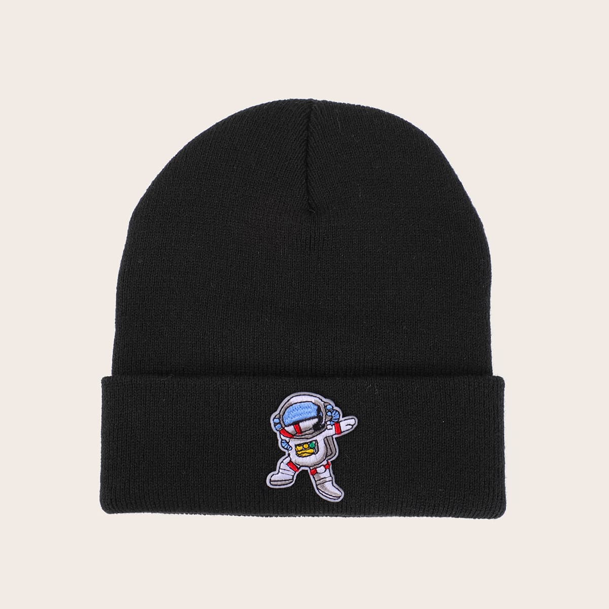 

Astronaut Label Beanie, Black
