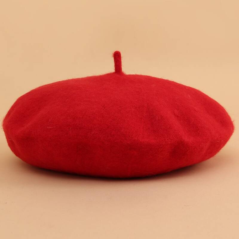 

1pc Solid Beret, Red