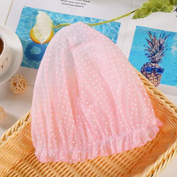 

1pc Dot Print Random Shower Cap, Multicolor