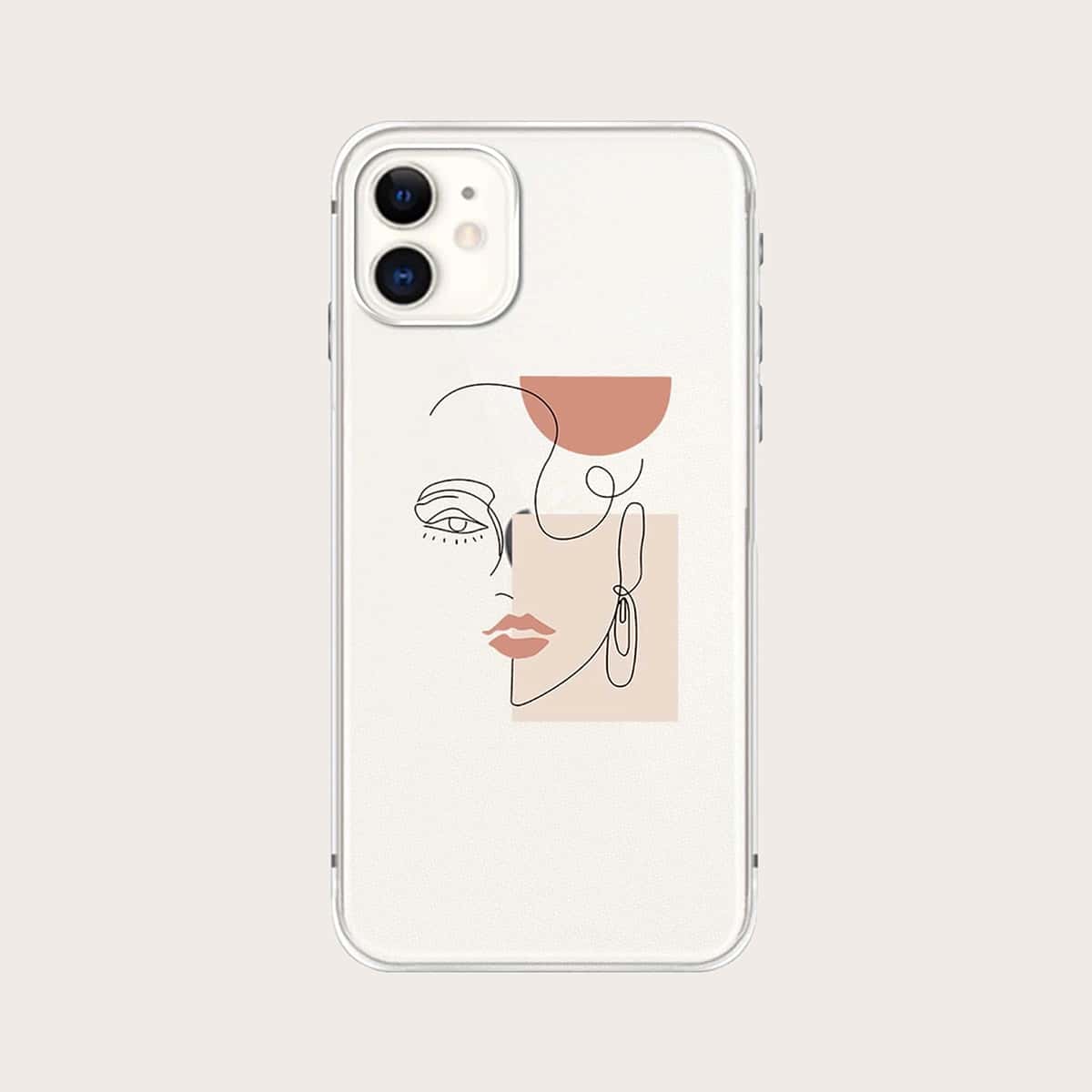 

Abstract Figure iPhone Case, Clear