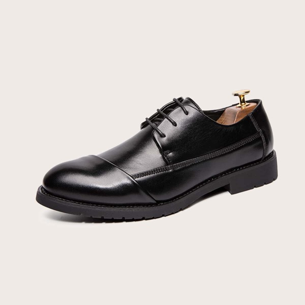 

Men Lace Up Front Dress Shoes, Black