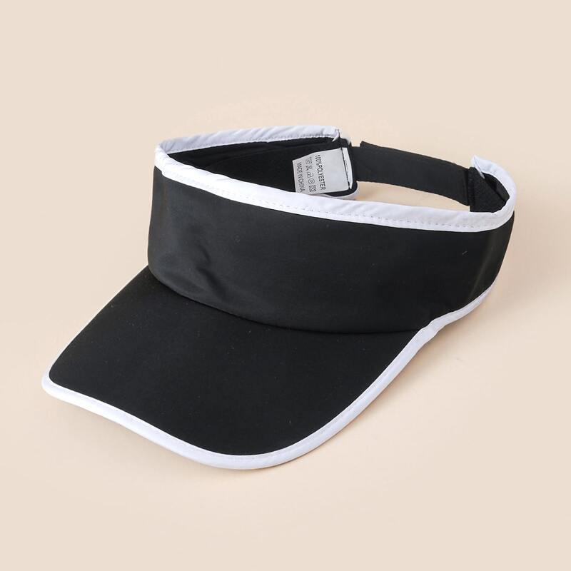 

Contrast Trim Visor Hat, Black