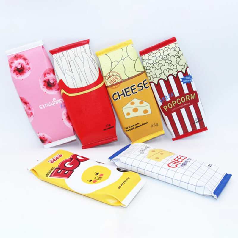 

1pc Random Snacks Packaging Design Pencil Case, Multicolor