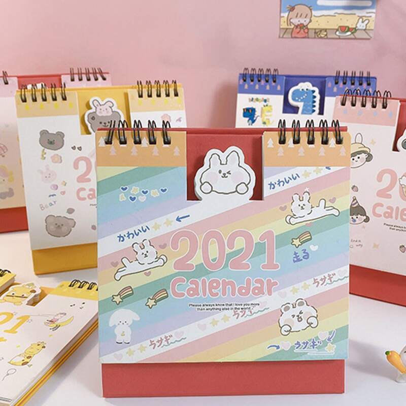 

1pc Random Cartoon Graphic Desk Calendar, Multicolor