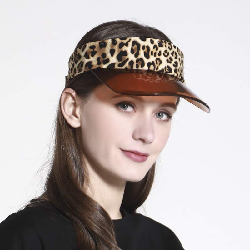 

Leopard Pattern Visor Hat, Multicolor