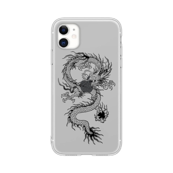 

Chinese Dragon Print Clear iPhone Case