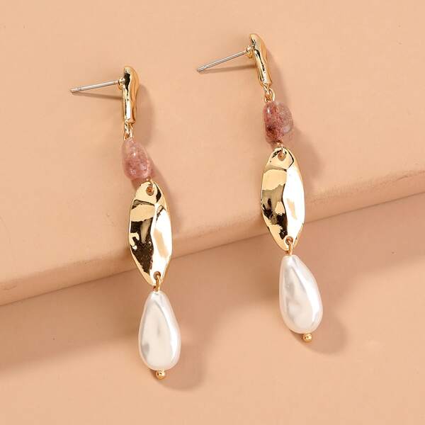 

Faux Pearl Decor Drop Earrings, Multicolor