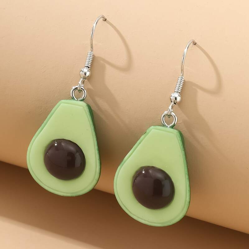 

Avocado Drop Earrings, Green