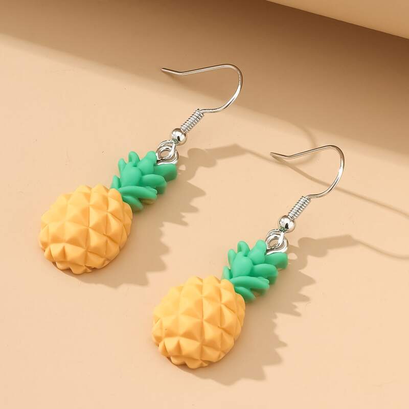 

Pineapple Drop Earrings, Yellow