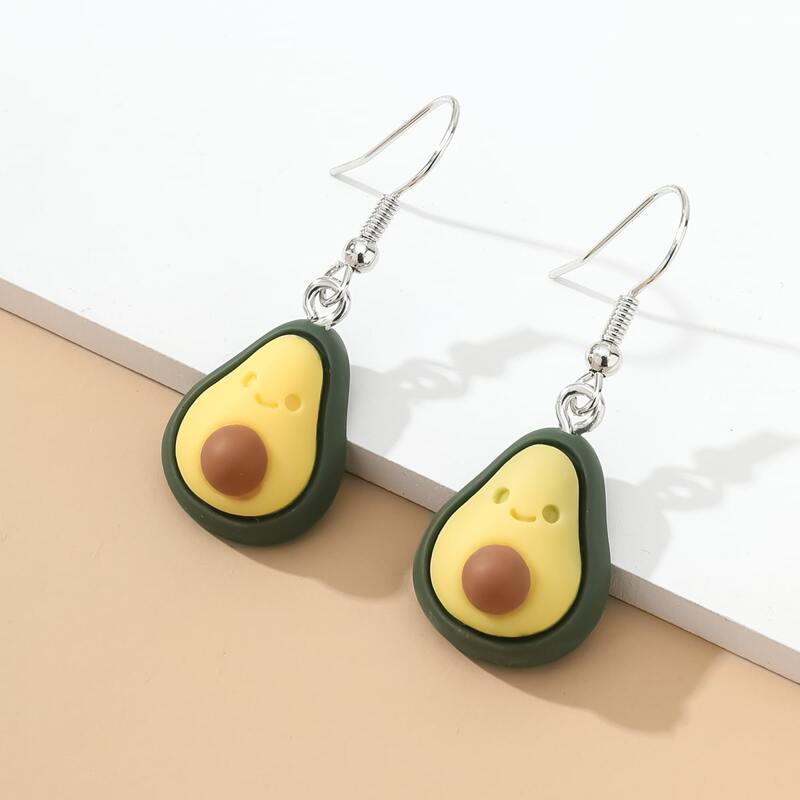 

Avocado Drop Earrings, Green