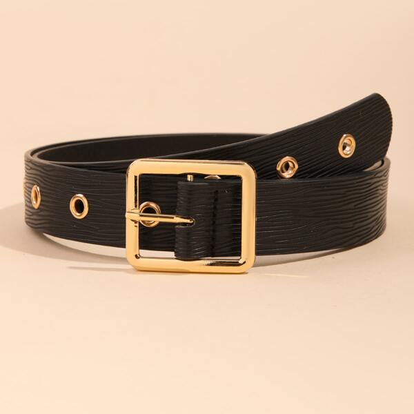 

Metal Buckle Belt, Black