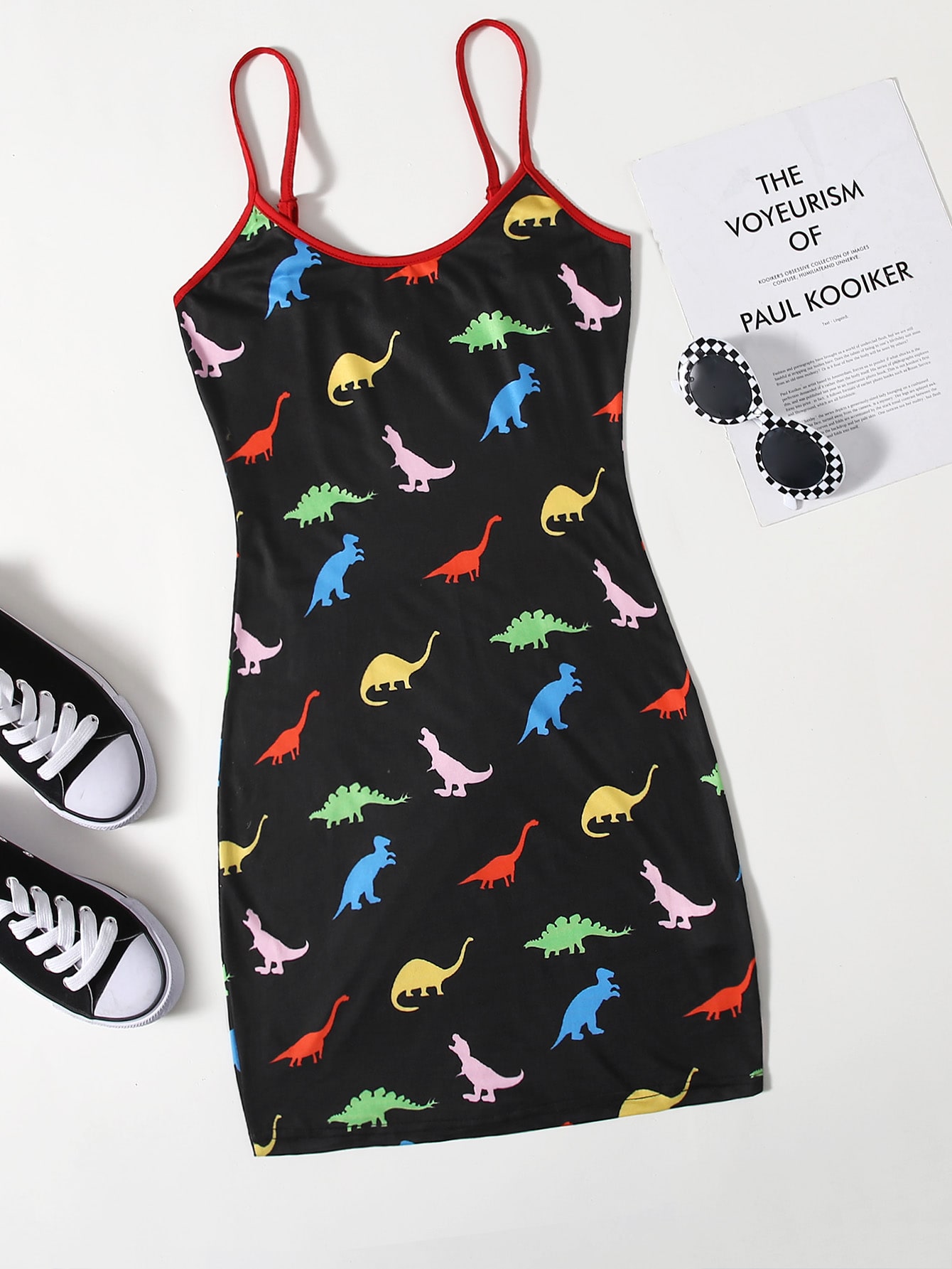 Dinosaur Print Mini Bodycon Dress thumbnail