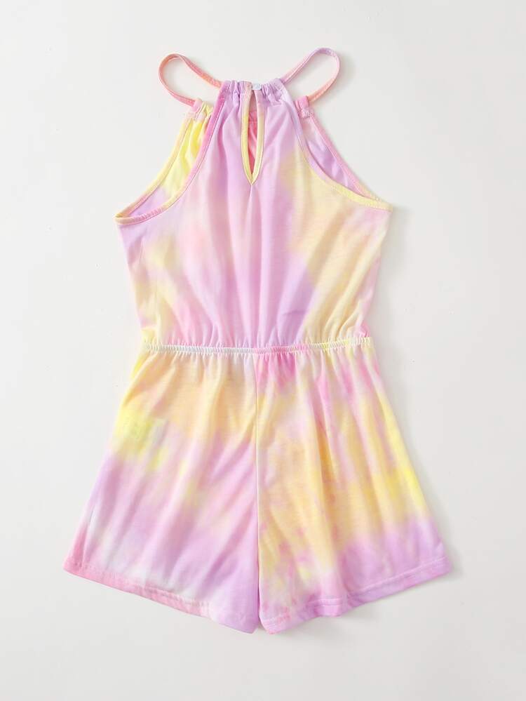 Tween Girl Halterneck Tie Dye Romper