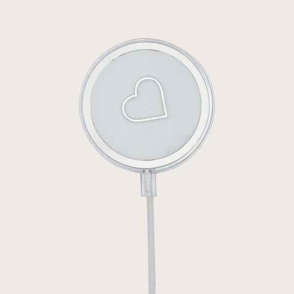 

Heart Print Magsafe Charger Case, Clear