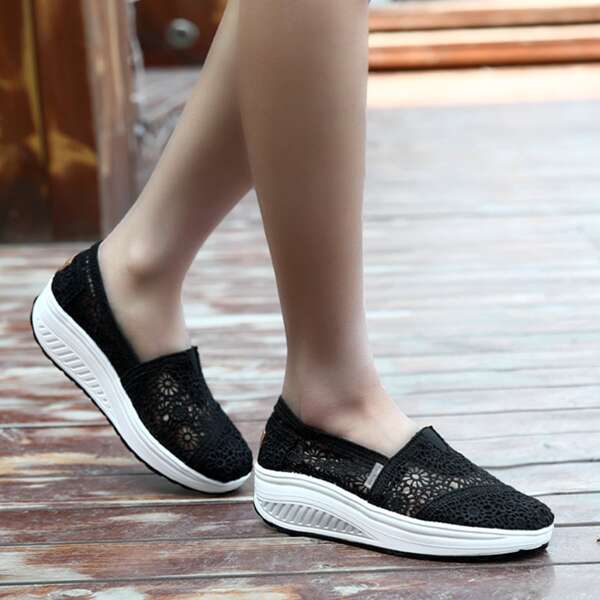 

Slip On Knit Sneakers, Black