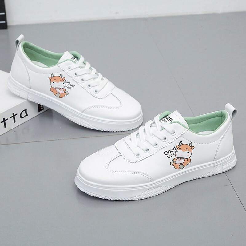 

Cartoon Print Sneakers, White