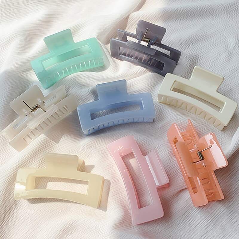 

2pcs Random Color Hair Claw, Multicolor