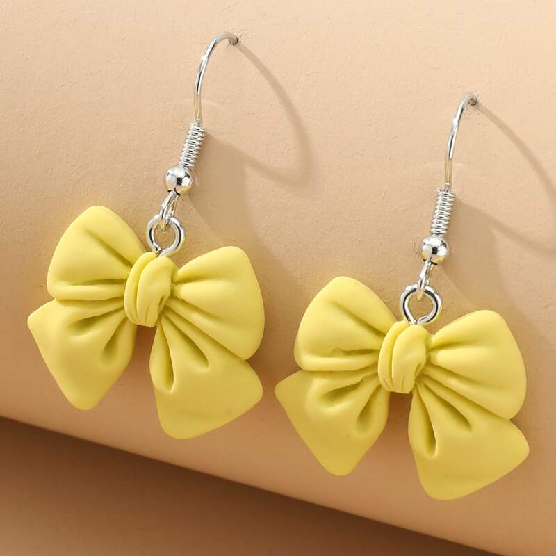 

Bow Knot Drop Earrings, Yellow