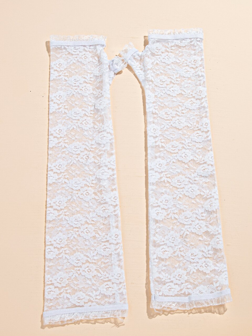 1pair White Floral Lace Gloves For Wedding Party Valentine's Day For Summer Wedding Dress Autumn Accessories,Elegant,Birthday
