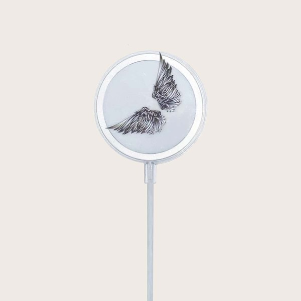 

Wings Pattern Magsafe Charger Case, Clear