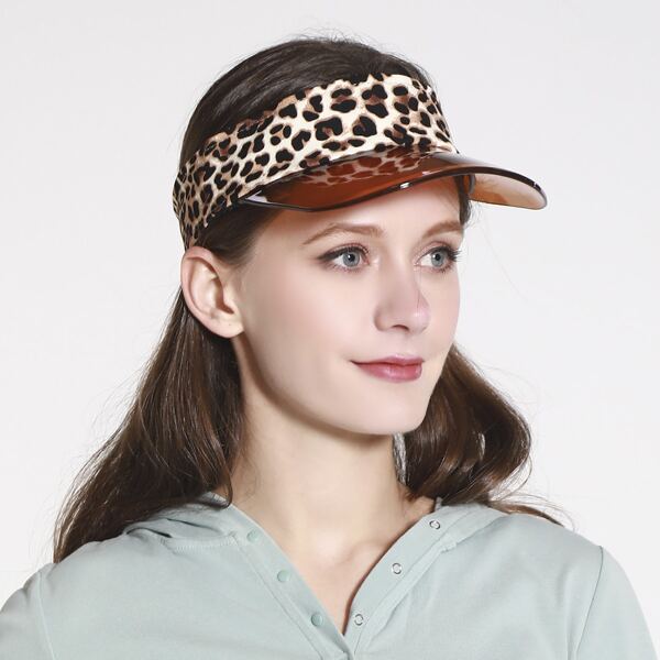

Leopard Pattern Visor Hat, Multicolor