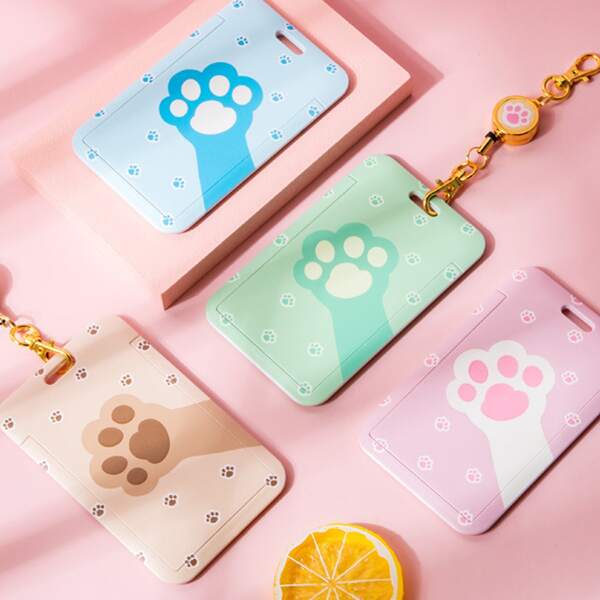 

1pc Cartoon Claw Random ID Card Holder, Multicolor