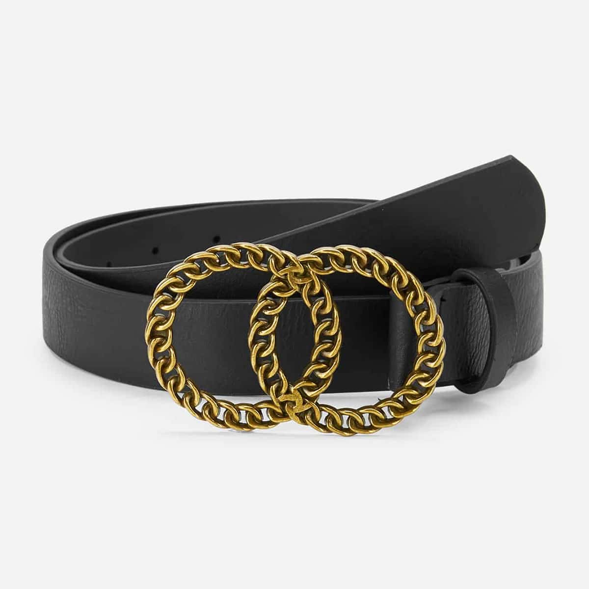 

Double O-ring Buckle Belt, Black