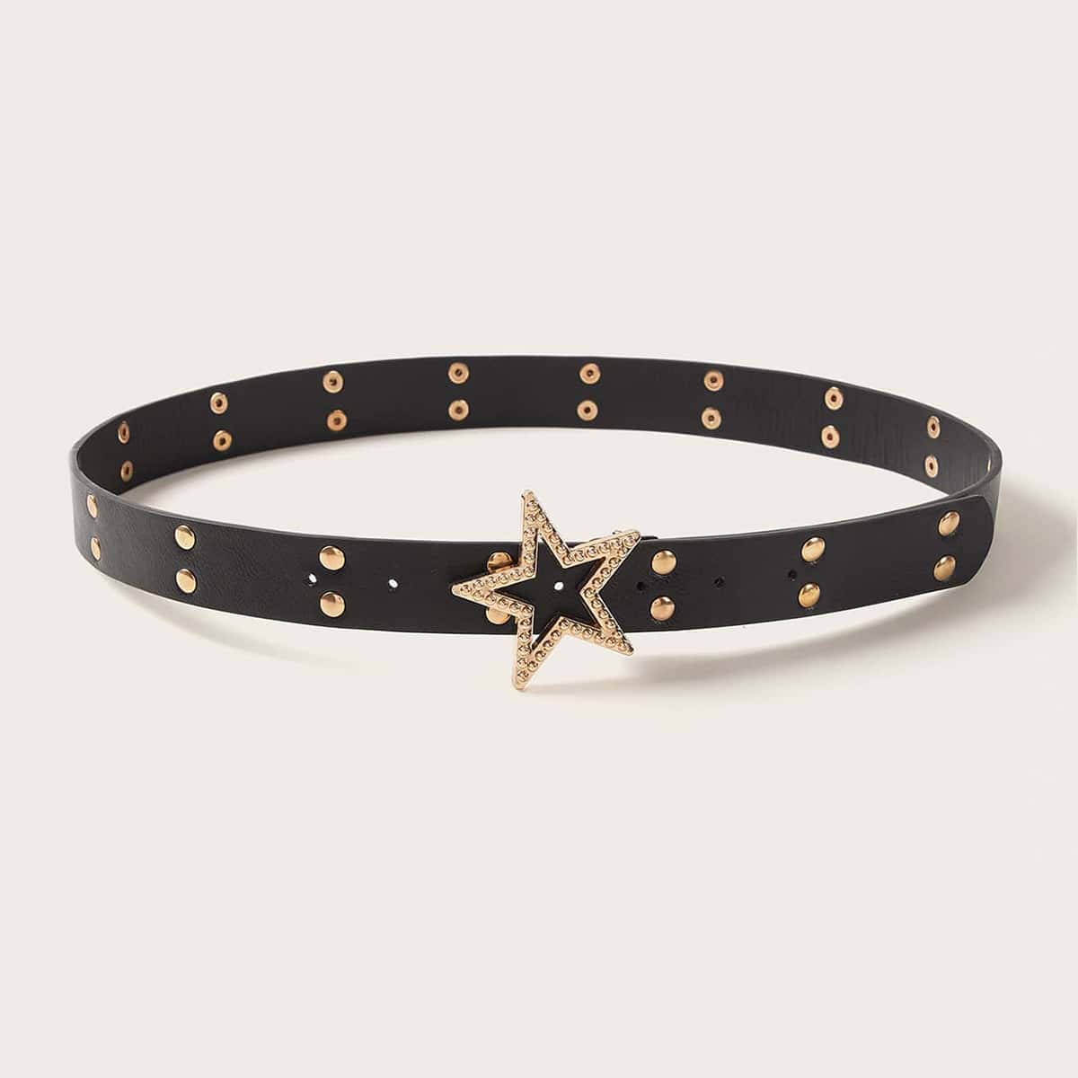 

Star Shaped Buckle Belt, Black