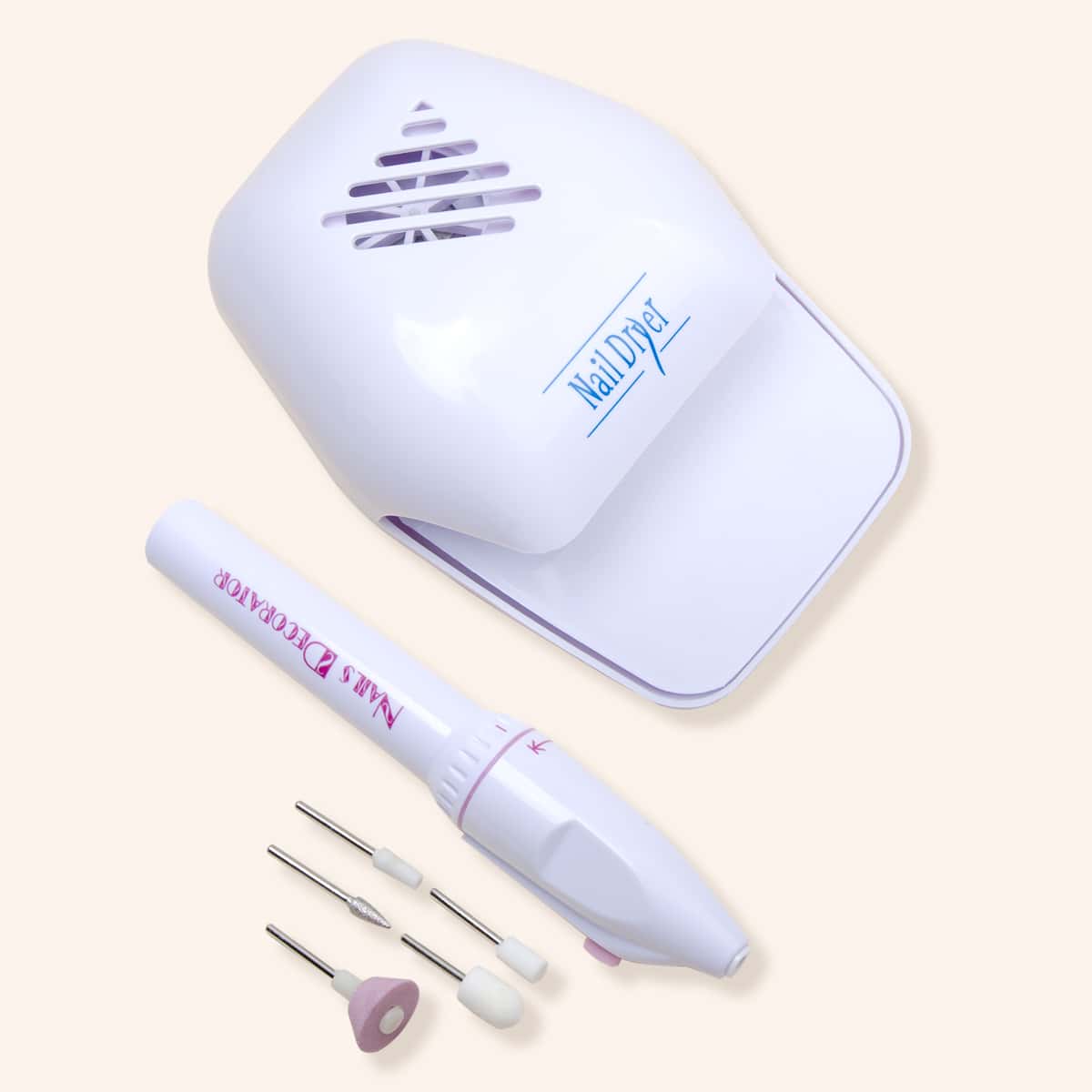

1pc Nail Polisher With 1pc Nail Dryer Machine, White